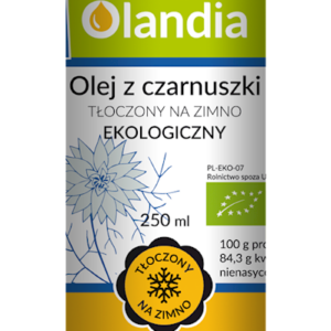 OLEJ Z CZARNUSZKI TŁOCZONY NA ZIMNO BIO 250 ml - OLANDIA