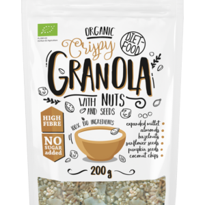 GRANOLA Z ORZECHAMI LASKOWYMI I MIGDAŁAMI BIO 200 g - DIET-FOOD