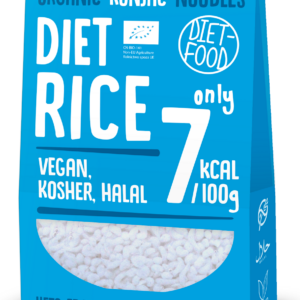 MAKARON (KONJAC) W KSZTAŁCIE RYŻU BEZGLUTENOWY BIO 385 g (300 g) - DIET-FOOD