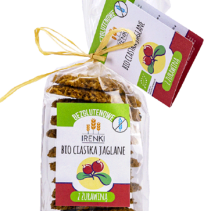 CIASTKA JAGLANE Z ŻURAWINĄ BEZGLUTENOWE BIO 150 g - IRENKI