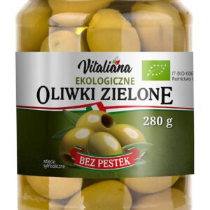 OLIWKI ZIELONE BEZ PESTEK W ZALEWIE BIO 280 g (150 g) - VITALIANA