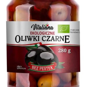 OLIWKI CZARNE BEZ PESTEK W ZALEWIE BIO 280 g (150 g) - VITALIANA
