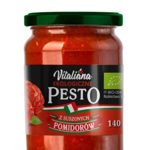 PESTO CZERWONE Z SUSZONYCH POMIDORÓW BIO 140 g - VITALIANA