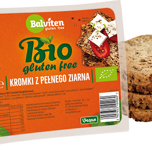 CHLEB Z PEŁNEGO ZIARNA KROJONY BEZGLUTENOWY BIO 250 g - BALVITEN