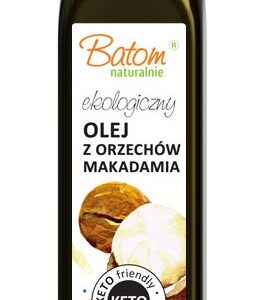 OLEJ Z ORZECHÓW MACADAMIA TŁOCZONY NA ZIMNO KETO BIO 250 ml - BATOM