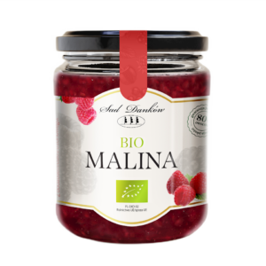 MALINA 80 % Z CUKREM TRZCINOWYM BIO 270 g - SAD DANKÓW