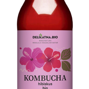 KOMBUCHA Z HIBISKUSEM BIO 500 ml - DELIKATNA