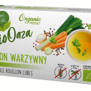 BULION - KOSTKI WARZYWNE BEZ DODATKU CUKRÓW BEZGLUTENOWE BIO (6 x 11 g) 66 g - BIOOAZA
