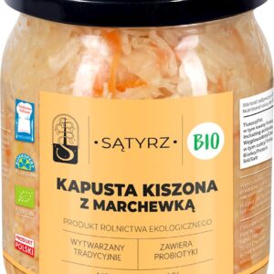 KAPUSTA KISZONA Z MARCHEWKĄ BIO 450 g  - SĄTYRZ