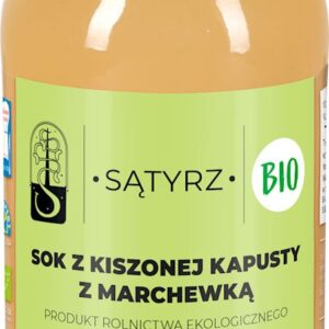 SOK Z KAPUSTY KISZONEJ Z MARCHEWKĄ BIO 300 ml - SĄTYRZ