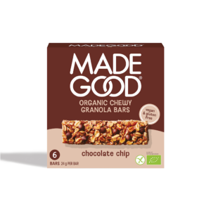 BATONIKI GRANOLA CRUNCHY Z CZEKOLADĄ BEZGLUTENOWE BIO (6 x 24 g) 144 g - MADEGOOD