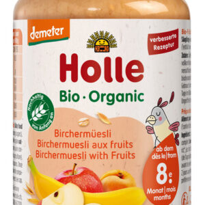 MUSLI BIRCHERA Z OWOCAMI BEZ DODATKU CUKRÓW OD 8 MIESIĄCA DEMETER BIO 220 g (SŁOIK) - HOLLE