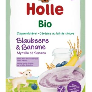KASZKA RYŻOWA MLECZNA JAGODOWO - BANANOWA BEZ DODATKU CUKRÓW BEZGLUTENOWA OD 6 MIESIĄCA BIO 200 g - HOLLE