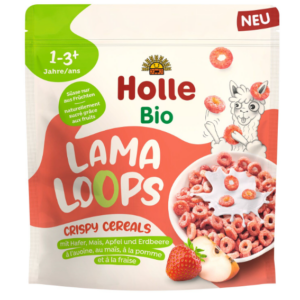 KÓŁKA ZBOŻOWE JABŁKOWO - TRUSKAWKOWA LAMA BEZ DODATKU CUKRÓW OD 1 ROKU BIO 125 g - HOLLE