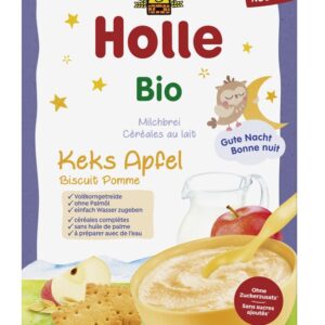 KASZKA ZBOŻOWA MLECZNA CIASTECZKOWO - JABŁKOWA BEZ DODATKU CUKRÓW OD 6 MIESIĄCA BIO 250 g - HOLLE