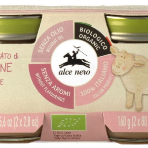 MIĘSO CIELĘCINA BEZGLUTENOWE OD 4 MIESIĄCA BIO (2 x 80 g) 160 g - ALCE NERO