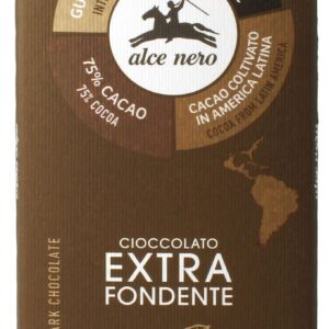 CZEKOLADA GORZKA 75 % FAIR TRADE BEZGLUTENOWA BIO 100 g - ALCE NERO