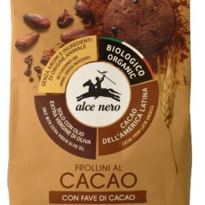 CIASTKA KAKAOWE Z ZIARNAMI KAKAO FAIR TRADE BIO 250 g - ALCE NERO