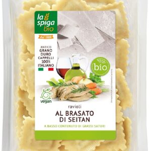 RAVIOLI ŚWIEŻE Z WARZYWAMI I SEITANEM BIO 250 g - LA SPIGA