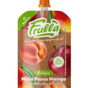 MUS JABŁKO - MANGO - BRZOSKWINIA BEZ DODATKU CUKRÓW BIO 100 g - FRULLA