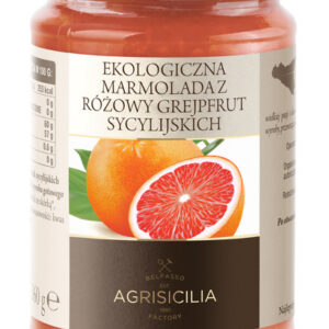 MARMOLADA Z RÓŻOWYCH GREJPFRUTÓW SYCYLIJSKICH BIO 360 g - AGRISICILIA