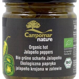 PAPRYKA JALAPENO ZIELONA KROJONA W ZALEWIE BIO 350 g (130 g) - CAMPOMAR NATURE