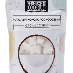 KOKOS KAWAŁKI ŚWIEŻE BEZGLUTENOWE BIO 100 g - GENUINE COCONUT