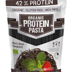 MAKARON PROTEINOWY (Z FASOLI CZARNEJ) SPAGHETTI BEZGLUTENOWY BIO 200 g - MAXSPORT
