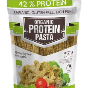 MAKARON PROTEINOWY (Z SOI ZIELONEJ) FETTUCCINE BEZGLUTENOWY BIO 200 g - MAXSPORT