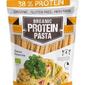 MAKARON PROTEINOWY (Z SOI ZIELONEJ I QUINOA) FETTUCCINE BEZGLUTENOWY BIO 200 g - MAXSPORT