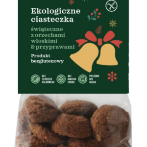 CIASTKA ŚWIĄTECZNE Z ORZECHAMI WŁOSKIMI I PRZYPRAWAMI KORZENNYMI BEZGLUTENOWE BIO 100 g - ZEMANKA (PRODUKT SEZONOWY)