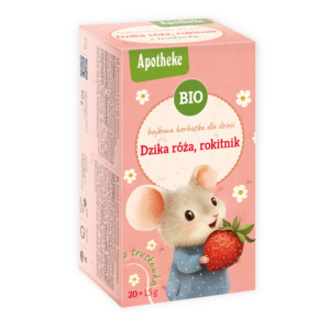 HERBATKA BAJKOWA DLA DZIECI - DZIKA RÓŻA, ROKITNIK I TRUSKAWKA BIO (20 x 1,5 g) 30 g - APOTHEKE