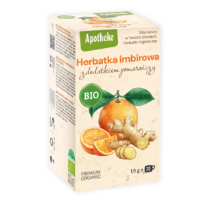 HERBATKA IMBIROWA Z DODATKIEM POMARAŃCZY BIO (20 x 1,5 g) 30 g - APOTHEKE