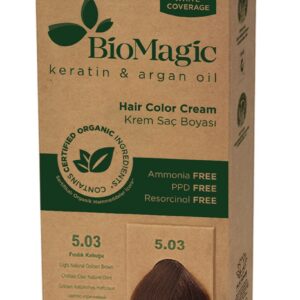 FARBA DO WŁOSÓW JASNY ZŁOTY BRĄZ (5.03) 250 g - BIOMAGIC