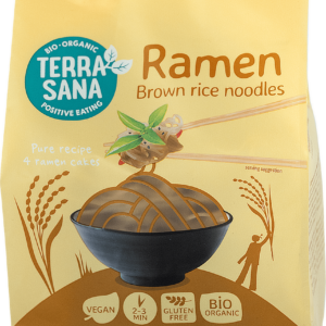 MAKARON (RYŻOWY RAZOWY) NOODLE RAMEN BEZGLUTENOWY BIO 280 g - TERRASANA
