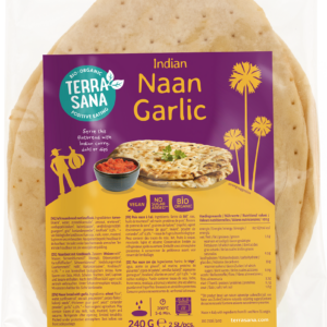 CHLEB NAAN CZOSNKOWY BIO 240 g - TERRASANA