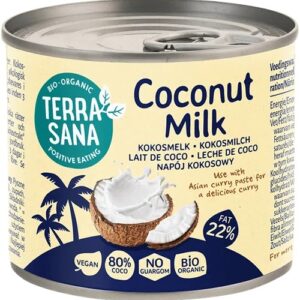 COCONUT MILK - NAPÓJ KOKOSOWY BEZ GUMY GUAR (22 % TŁUSZCZU) BIO 200 ml - TERRASANA
