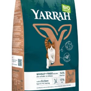 (DLA KOTA I KOCIĄT) KARMA Z KURCZAKIEM I GROSZKIEM BIO 800 g -  YARRAH