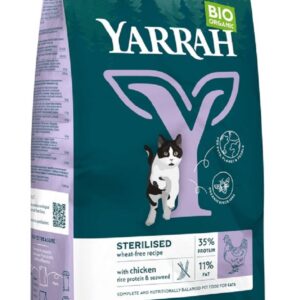 (DLA KOTA WYSTERYLIZOWANEGO) KARMA Z KURCZAKIEM I ŚLEDZIEM BIO 700 g - YARRAH