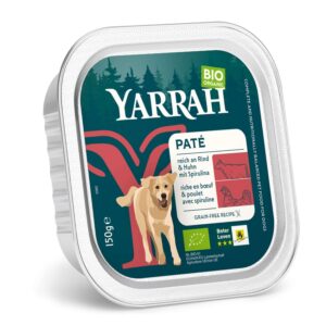 (DLA PSA) PASZTET Z WOŁOWINY I KURCZKA Z ALGAMI MORSKIMI BIO 150 g - YARRAH