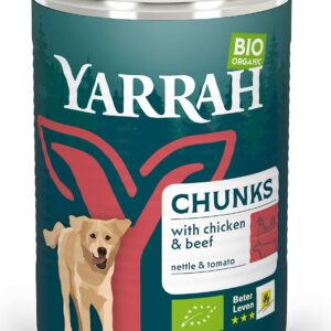 (DLA PSA DOROSŁEGO) KARMA Z WOŁOWINĄ, POKRZYWĄ I POMIDOREM BIO 405 g - YARRAH