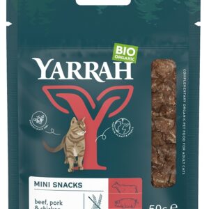 (DLA KOTA DOROSŁEGO) PRZYSMAK - KOSTKI Z WOŁOWINY, WIEPRZOWINY I KURCZAKA BEZGLUTENOWY BIO 50 g - YARRAH