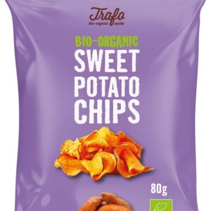 CHIPSY Z BATATÓW SMAŻONE NA OLEJU SŁONECZNIKOWYM BIO 80 g - TRAFO