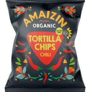CHIPSY TORTILLA KUKURYDZIANE CHILI BEZGLUTENOWE BIO 75 g - AMAIZIN