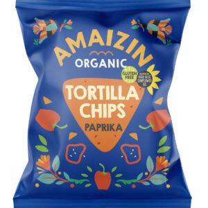CHIPSY TORTILLA KUKURYDZIANE PAPRYKOWE BEZGLUTENOWE BIO 75 g - AMAIZIN