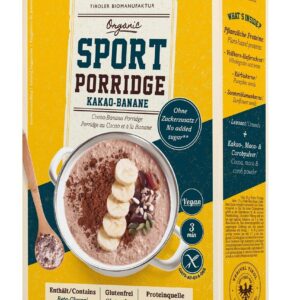 OWSIANKA PROTEINOWA Z KAKAO I BANANEM BEZ DODATKU CUKRÓW BEZGLUTENOWA BIO 350 g - VERIVAL