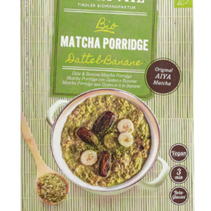 OWSIANKA BŁONNIKOWA Z DAKTYLAMI, BANANEM I MATCHĄ BEZ DODATKU CUKRÓW BIO 350 g - VERIVAL