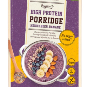 OWSIANKA PROTEINOWA Z BORÓWKĄ I BANANEM BEZ DODATKU CUKRÓW BEZGLUTENOWA BIO 350 g - VERIVAL